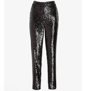 Express High Rise Sequin Black formal, party pants new with tags